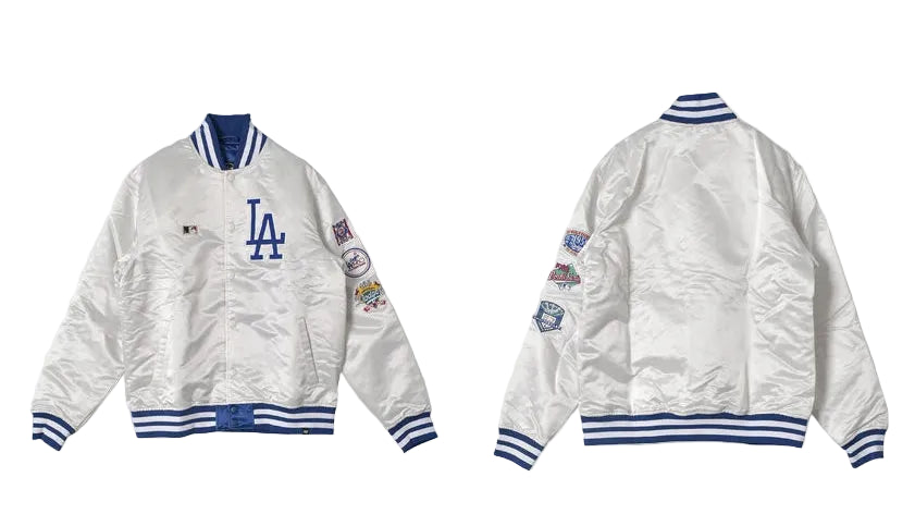 '47 BRAND : LOS ANGELES DODGERS JACKET - Giubbotto Bomber - steel grey