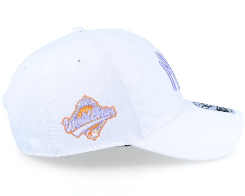 '47 BRAND : New York Yankees MLB World Series Sure Shot 47 Mvp White/Lavendel