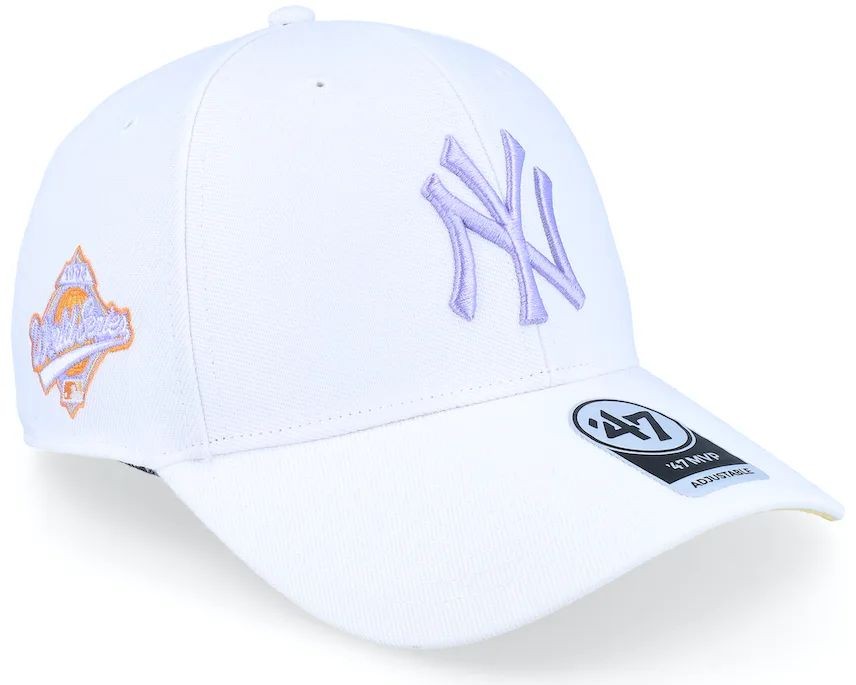 '47 BRAND : New York Yankees MLB World Series Sure Shot 47 Mvp White/Lavendel