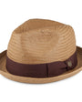 Brixton : Castor Straw Trilby Hat