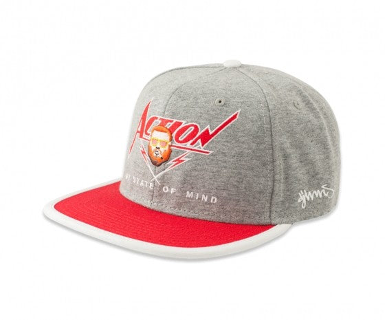DJINNIS : 6 PANEL SNAPBACK CAP ACTION GREY