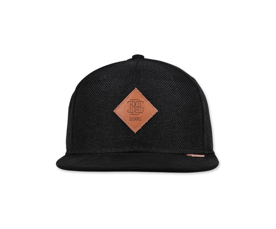 DJinns : 6 Panel Snapback Cap Suelin Black