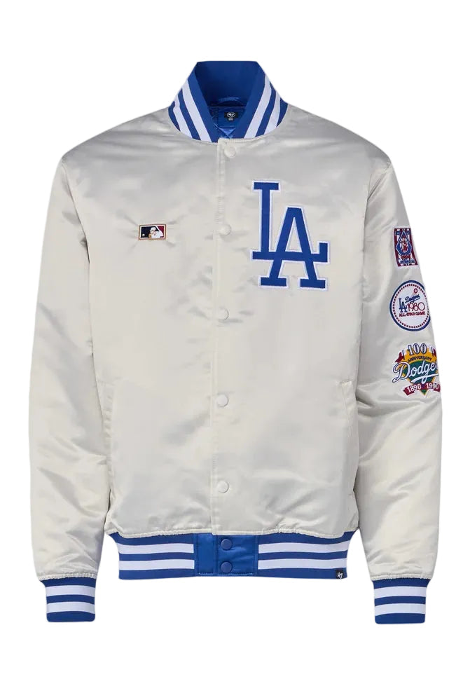 '47 BRAND : LOS ANGELES DODGERS JACKET - Giubbotto Bomber - steel grey