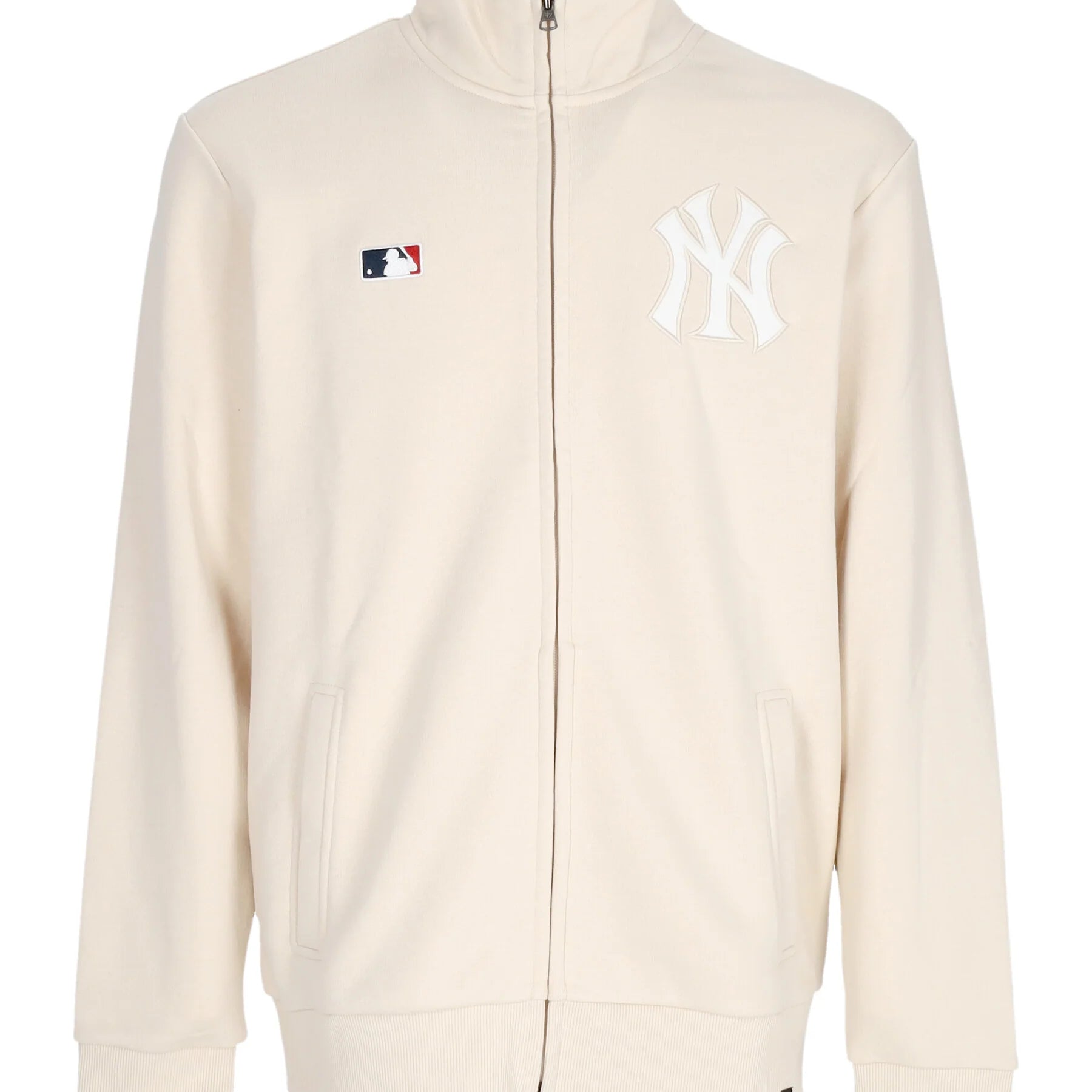 '47 BRAND : Felpa  Mlb Embroidery Helix Track Jacket Neyyan Oat Milk