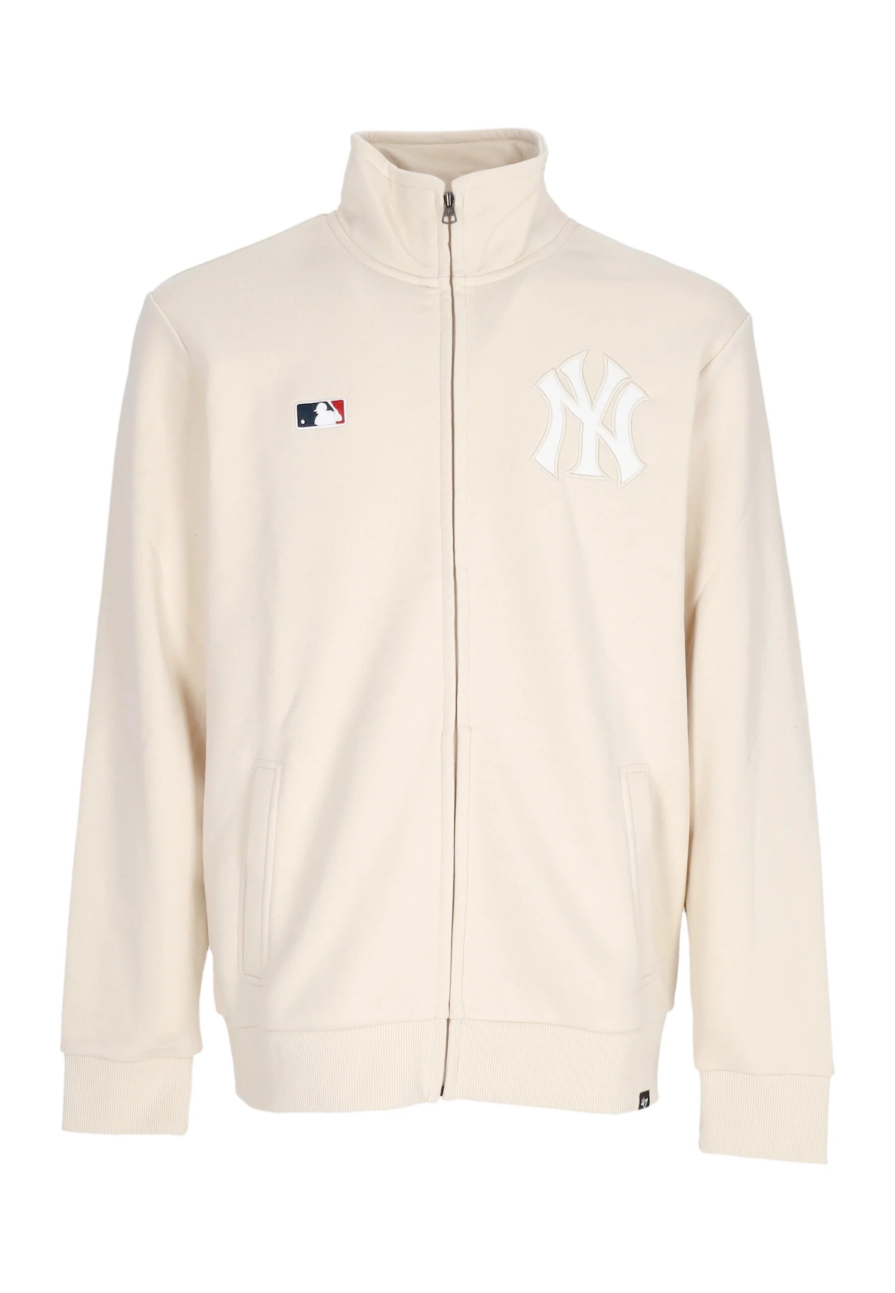 '47 BRAND : Felpa  Mlb Embroidery Helix Track Jacket Neyyan Oat Milk