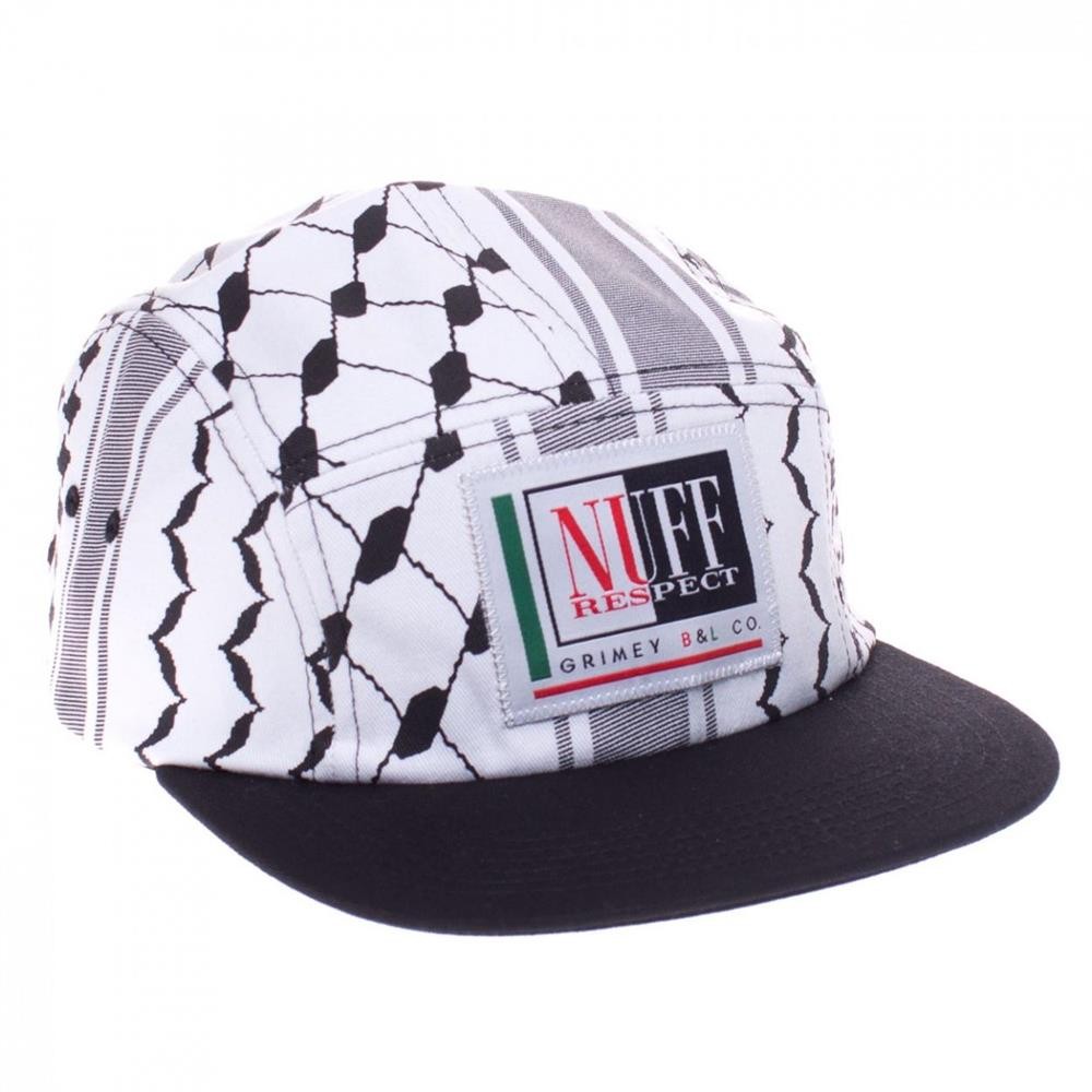 Grimey Nuff Respect 5Panel Cap White