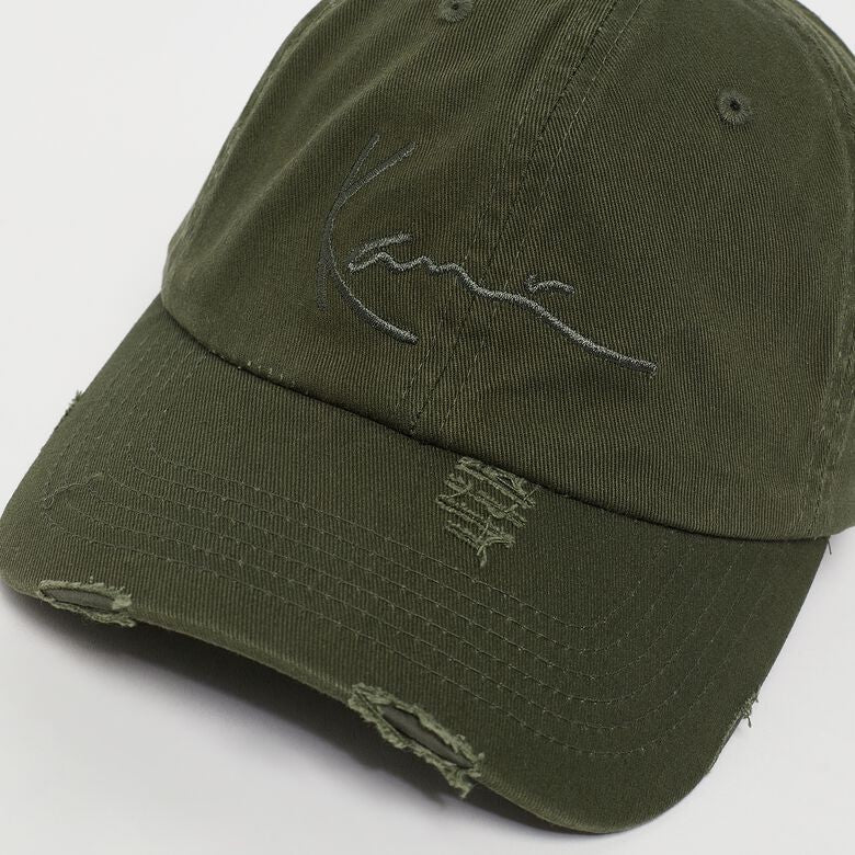 KARL KANI : Signature Embro Damaged Washed Cap