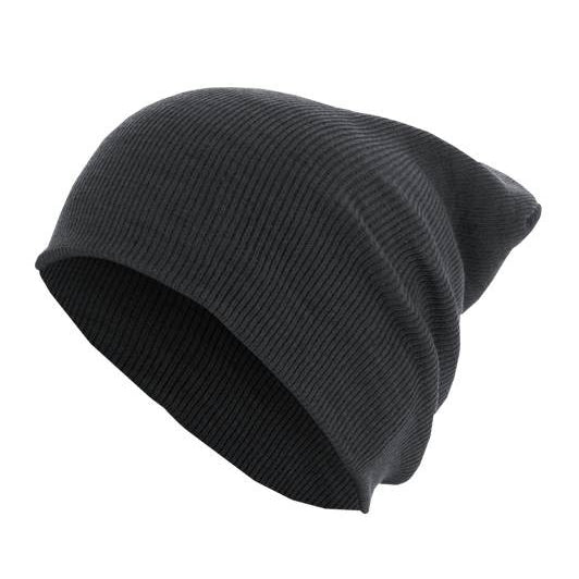 MasterDis : Beanie Basic Flap Long Version Heater Charcoal