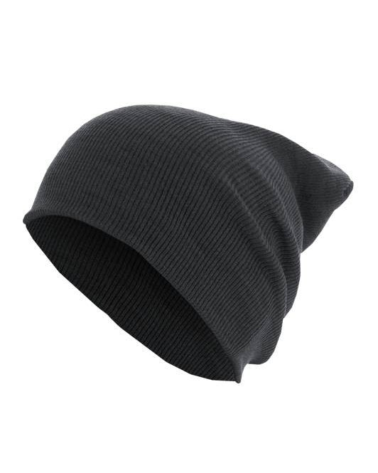 MasterDis : Beanie Basic Flap Long Version Heater Charcoal