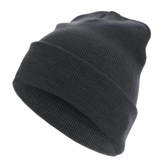MasterDis : Beanie Basic Flap Long Version Heater Charcoal