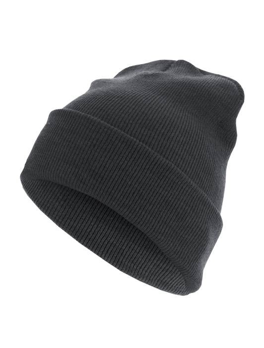 MasterDis : Beanie Basic Flap Long Version Heater Charcoal
