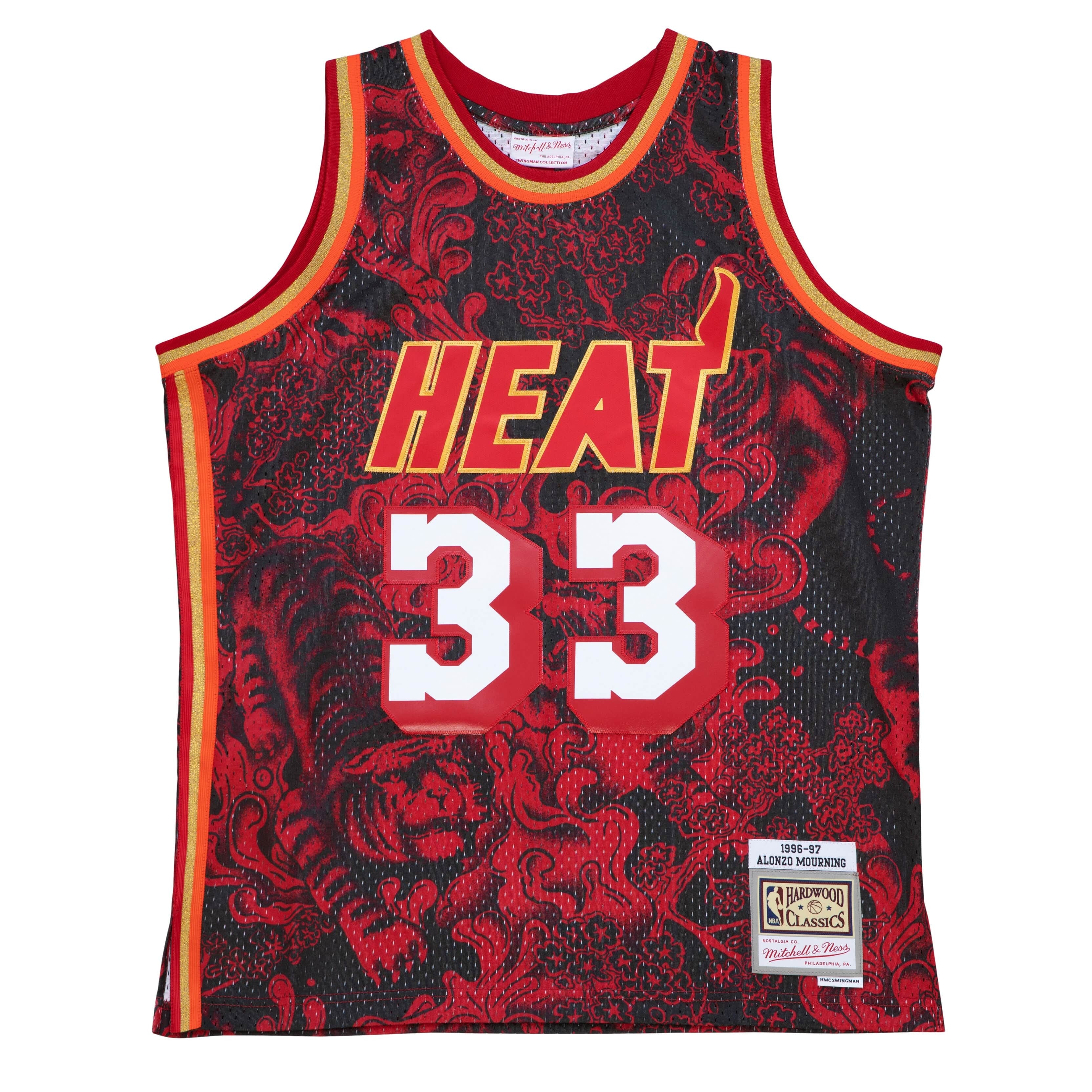 Mitchell & Ness : Asian Heritage Swingman Alonzo Mourning Miami Heat 1996-97 Jersey