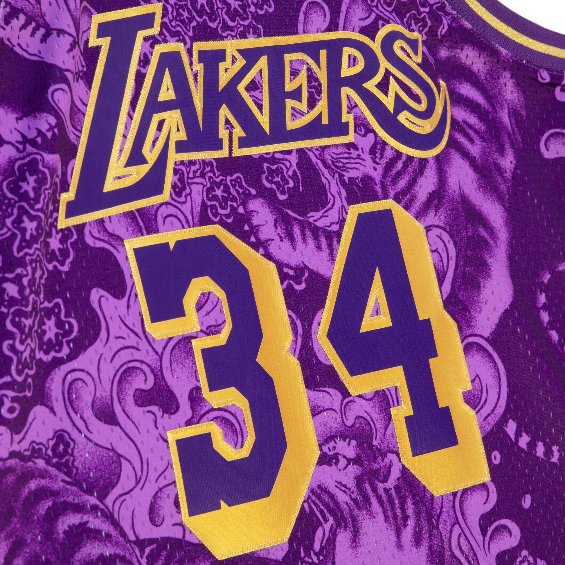 Mitchell & Ness : Asian Heritage Swingman Shaquille O'Neal Los Angeles Lakers 1996-97 Jersey