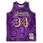 Mitchell & Ness : Asian Heritage Swingman Shaquille O'Neal Los Angeles Lakers 1996-97 Jersey