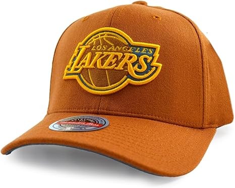 Mitchell & Ness : Fashion Classic Red Snapback Cap Los Angeles Lakers Burnt