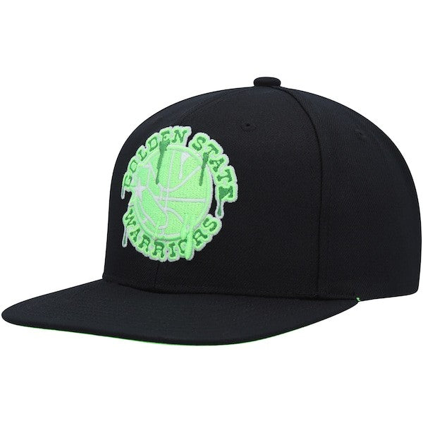 Mitchell & Ness : Golden State Warrions Slime Drip Black/Neon Green
