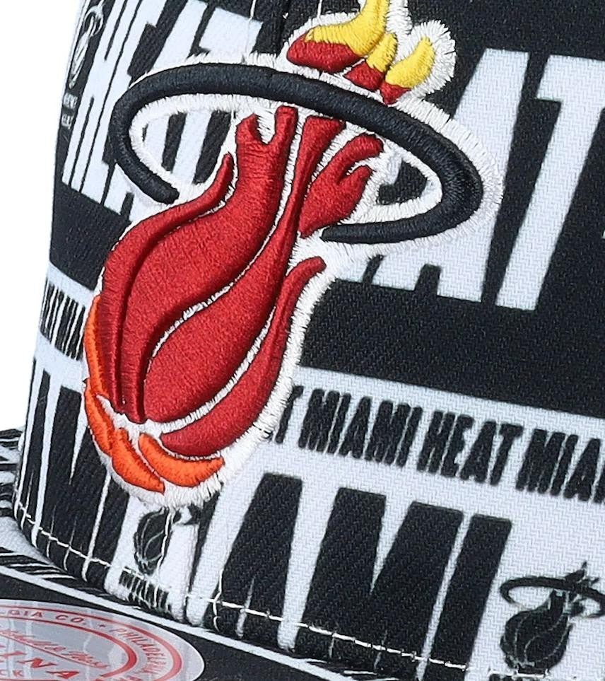 Mitchell & Ness : Miami Heat Meat Paper Black Snapback