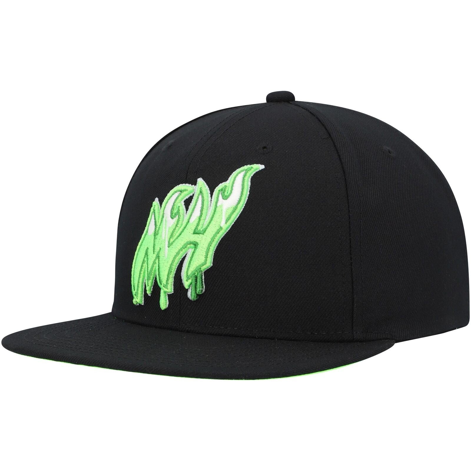 Mitchell & Ness : Miami Heat Slime Drip Black/Neon Green