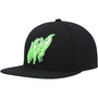 Mitchell & Ness : Miami Heat Slime Drip Black/Neon Green