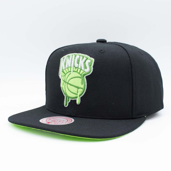 Mitchell & Ness : New York Knicks Slime Drip Black/Neon Green