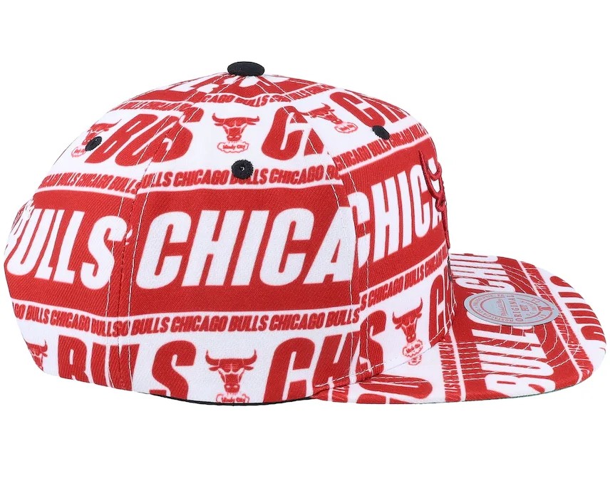 Mitchell & Ness : Chicago Bulls Meat Paper Red Snapback
