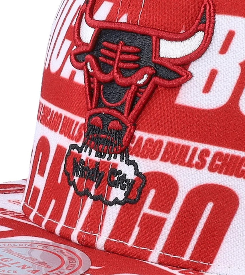 Mitchell & Ness : Chicago Bulls Meat Paper Red Snapback