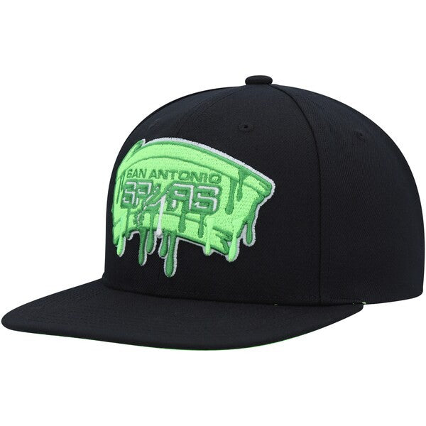 Mitchell & Ness : Sant Antonio Spurs Slime Drip Black/Neon Green