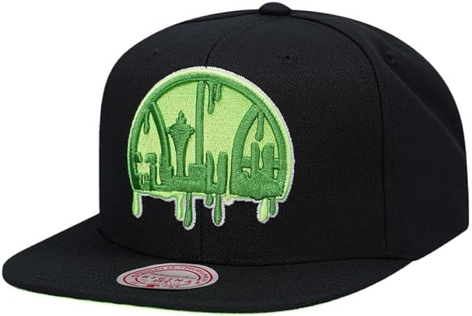 Mitchell & Ness : Seattle Supersonics Slime Drip Black/Neon Green