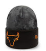 New Era Cap : Chicago Bulls Print Black Cuff Beanie Hat