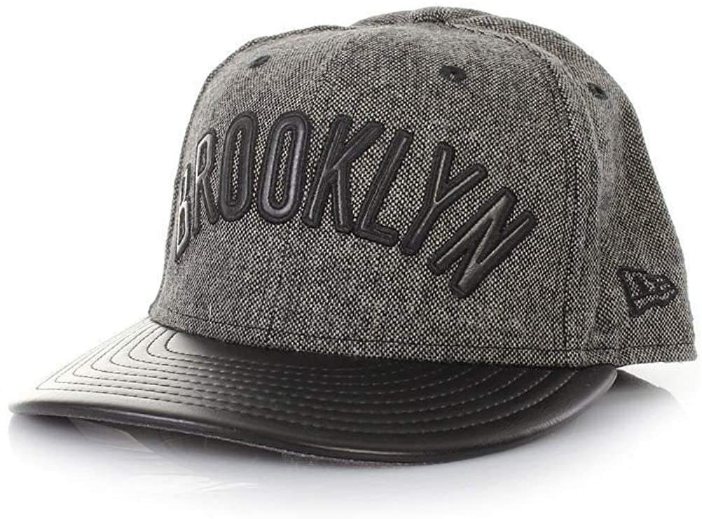 New Era Cap : Leather Tweed Brooklyn Nets