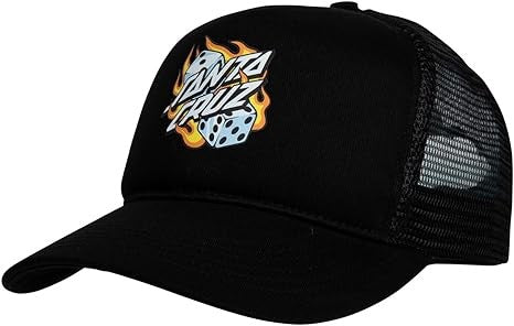 Santa Cruz : Flaming Dice Dot Snapback Cap