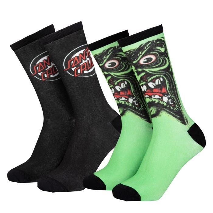 Santa Cruz : Roskopp Face Socks (2 Pack)